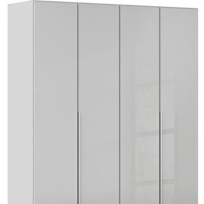 Drehtürenschrank RAUCH Kleiderschrank Kleiderschränke Schrank Garderobe AGORDO mit Glasfront Schränke Gr. B/H/T: 181 cm x 210 cm x 54 cm, 4 St., grau (seidengrau) Drehtürenschränke