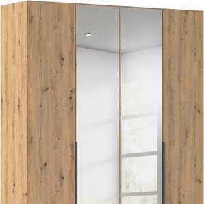 Drehtürenschrank RAUCH Kleiderschrank Schrank Garderobe AGORDO mit Dekor- oder Hochglanzfront, braun (eiche artisan), B:181cm H:229cm T:54cm, Holzwerkstoff, Schränke, durchdachte Innenausstattung, in 6 Breiten und 2 Höhen MADE IN GERMANY, Topseller
