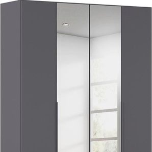 Drehtürenschrank RAUCH Kleiderschrank Schrank Garderobe AGORDO mit Dekor- oder Hochglanzfront, grau (graumetallic), B:181cm H:229cm T:54cm, Holzwerkstoff, Schränke, durchdachte Innenausstattung, in 6 Breiten und 2 Höhen MADE IN GERMANY, Topseller