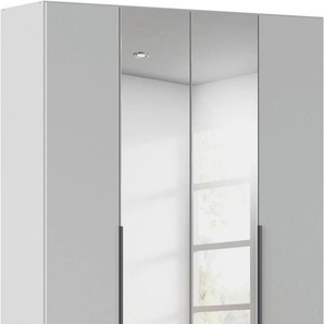 Drehtürenschrank RAUCH Kleiderschrank Schrank Garderobe AGORDO mit Dekor- oder Hochglanzfront, grau (seidengrau), B:181cm H:210cm T:54cm, Holzwerkstoff, Schränke, durchdachte Innenausstattung, in 6 Breiten und 2 Höhen MADE IN GERMANY, Topseller