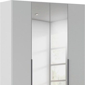 Drehtürenschrank RAUCH Kleiderschrank Schrank Garderobe AGORDO mit Dekor- oder Hochglanzfront, grau (seidengrau), B:181cm H:229cm T:54cm, Holzwerkstoff, Schränke, durchdachte Innenausstattung, in 6 Breiten und 2 Höhen MADE IN GERMANY, Topseller