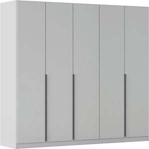 Drehtürenschrank RAUCH Kleiderschrank Schrank Garderobe AGORDO mit Dekor- oder Hochglanzfront, grau (seidengrau), B:226cm H:210cm T:54cm, Holzwerkstoff, Schränke, durchdachte Innenausstattung, in 6 Breiten und 2 Höhen MADE IN GERMANY, Topseller