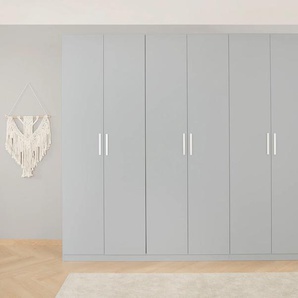 Drehtürenschrank RAUCH Koluna Schränke Gr. B/H/T: 271 cm x 210 cm x 54 cm, 6 St., grau (seidengrau) Drehtürenschränke inkl. 2 Innenschubladen sowie extra Böden Bestseller