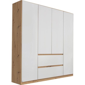 Drehtürenschrank RAUCH Mainz Schränke Gr. B/H/T: 181 cm x 210 cm x 54 cm, 4 St., weiß (eiche artisan, alpinweiß) Drehtürenschränke grifflose Front, Außentüren mit Push-to-Open Funktion Bestseller
