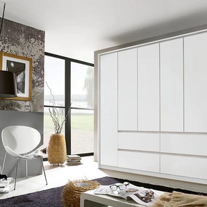 Drehtürenschrank RAUCH Mainz Schränke Gr. B/H/T: 275 cm x 212 cm x 54 cm, Ohne Beleuchtung, 6 St., weiß (alpinweiß) Drehtürenschränke mit Passepartout, Außentüren Push-to-Open Funktion