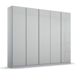 Drehtürenschrank RAUCH Monostar Schränke Gr. B/H/T: 226 cm x 210 cm x 54 cm, 5 St., grau (seidengrau, glas seidengrau) Drehtürenschränke mit Glasfront sowie umfangreicher Innenausstattung