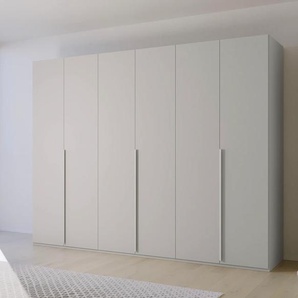 Drehtürenschrank RAUCH Purisma Schränke Gr. B/H/T: 301 cm x 223 cm x 60 cm, 6 St., grau (seidengrau) Drehtürenschränke mit umfangreicher Innenausstattung