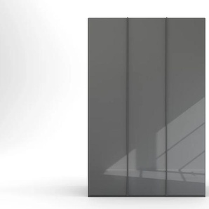 Drehtürenschrank RAUCH Skat Meridian Schränke Gr. B/H/T: 151 cm x 223 cm x 63 cm, 3 St., grau (graphit, glas basalt) Drehtürenschränke
