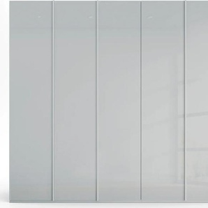 Drehtürenschrank RAUCH Skat Meridian Schränke Gr. B/H/T: 251 cm x 223 cm x 63 cm, 5 St., grau (seidengrau, glas seidengrau) Drehtürenschränke