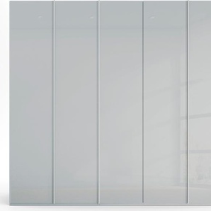Drehtürenschrank RAUCH Skat Meridian Schränke Gr. B/H/T: 251 cm x 223 cm x 63 cm, 5 St., grau (seidengrau, glas seidengrau) Drehtürenschränke Glasfront, inkl. Innenspiegel und 4 Innenschubladen