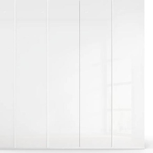 Drehtürenschrank RAUCH Skat Meridian Schränke Gr. B/H/T: 251 cm x 235 cm x 63 cm, 5 St., weiß (alpinweiß, glas kristallweiß) Drehtürenschränke