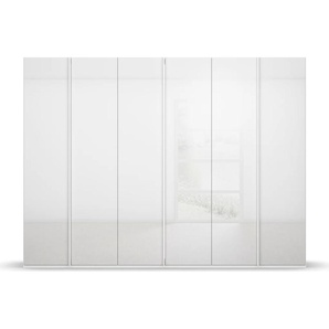 Drehtürenschrank RAUCH Skat Meridian Schränke Gr. B/H/T: 301 cm x 223 cm x 63 cm, 6 St., weiß (alpinweiß, glas kristallweiß) Drehtürenschränke