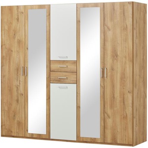 Drehtürenschrank  Livingston ¦ holzfarben ¦ Maße (cm): B: 225 H: 208 T: 58