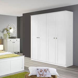 Drehtürenschrank 181cm Weiß/Alpinweiß