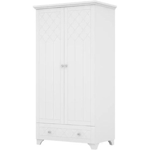 Drehtürenschrank  Royal White ¦ weiß ¦ Maße (cm): B: 106 H: 205,4 T: 64,6