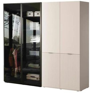 Drehtürenschrank 4 türig Sandbox ¦ beige ¦ Maße (cm): B: 202 H: 200