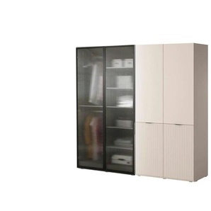Drehtürenschrank 4 türig Sandbox ¦ beige ¦ Maße (cm): B: 202 H: 200