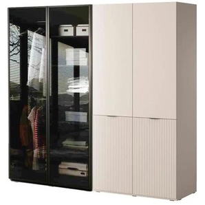 Drehtürenschrank 4 türig Sandbox ¦ beige ¦ Maße (cm): B: 202 H: 200