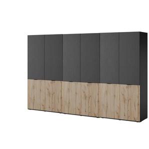 Drehtürenschrank  Sandbox ¦ schwarz ¦ Maße (cm): B: 303 H: 200