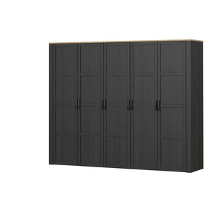 Drehtürenschrank - schwarz - Materialmix - 265 cm - 215 cm - cm 60,0 | Möbel Kraft