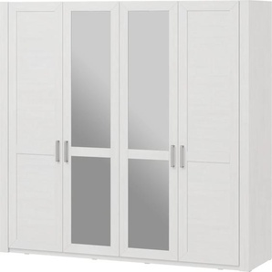 Drehtürenschrank SET ONE BY MUSTERRING Oakland Schränke Gr. B/H/T: 215 cm x 207 cm x 60 cm, 4 St., weiß (pino aurelio) Drehtürenschränke Typ 72-2SP, Pino Aurelio, 4-türig im Landhausstil