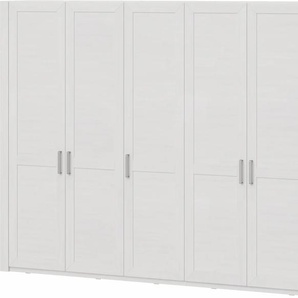 Drehtürenschrank SET ONE BY MUSTERRING Oakland Schränke Gr. B/H/T: 265 cm x 207 cm x 60 cm, weiß (pino aurelio) Drehtürenschränke Typ 71, Pino Aurelio, 5-türig im Landhausstil