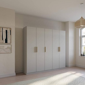 Drehtürenschrank Skandi 226cm Grau/Seidengrau ohne Spiegeltür/-en