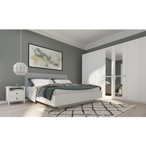 Drehtürenschrank country reflect 360 x 222cm Weiß/Weiß/Klarglas Basic