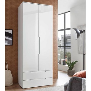 Drehtürenschrank Spice, weiß Hochglanz, 84 x 208 cm