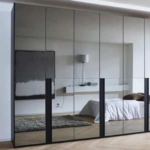 Drehtürenschrank Talus, graphit, 300 x 223 cm, Front in Grauspiegel