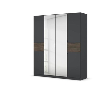 Drehtürenschrank Ticao | schwarz | 181 cm | 210 cm |