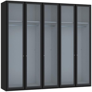 Drehtürenschrank Topline, novaschwarz, Breite 253 cm