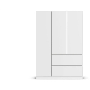 Drehtürenschrank  Jamie ¦ weiß ¦ Maße (cm): B: 136 H: 197