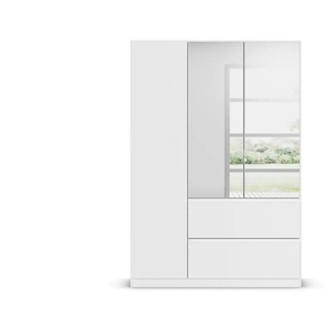 Drehtürenschrank  Jamie ¦ weiß ¦ Maße (cm): B: 136 H: 197