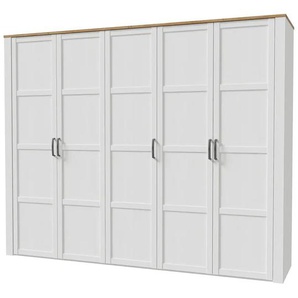 Drehtürenschrank - weiß - Materialmix - 265 cm - 215 cm - cm 60,0 | Möbel Kraft