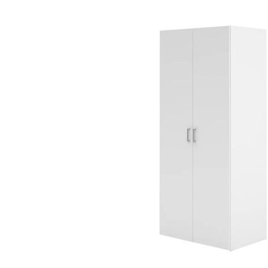 Drehtürenschrank - weiß - Materialmix - 77,6 cm - 175,4 cm - 49,5 cm | Möbel Kraft