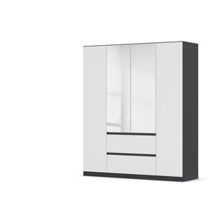 Drehtürenschrank Wigan ¦ grau ¦ Maße (cm): B: 181 H: 210