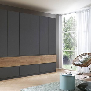 Drehtürenschrank Winnipeg 271cm ohne Beleuchtung Grau/Graumetallic