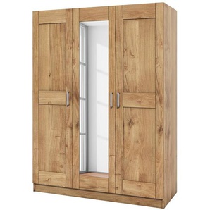 Drehtürenschrank Woodston 152 x 205 x 60cm Braun 1 Spiegeltür