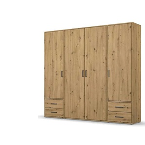 Drehtürenschrank  Yarm ¦ braun ¦ Maße (cm): B: 187 H: 194