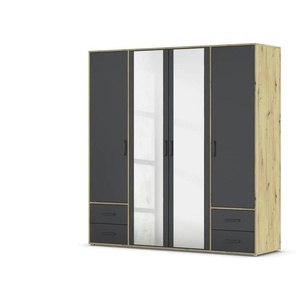 Drehtürenschrank Yarm ¦ braun ¦ Maße (cm): B: 187 H: 194