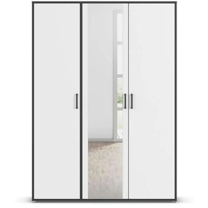 Drehtürenschrank  Yarm ¦ grau ¦ Maße (cm): B: 140 H: 194