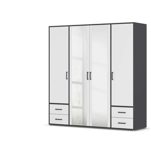 Drehtürenschrank  Yarm ¦ grau ¦ Maße (cm): B: 187 H: 194