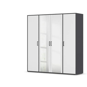 Drehtürenschrank  Yarm ¦ grau ¦ Maße (cm): B: 187 H: 194