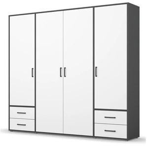 Drehtürenschrank  Yarm ¦ grau ¦ Maße (cm): B: 187 H: 194