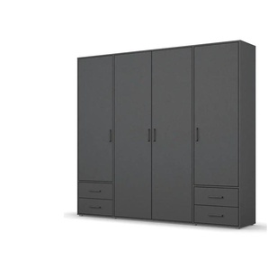 Drehtürenschrank  Yarm ¦ grau ¦ Maße (cm): B: 187 H: 194