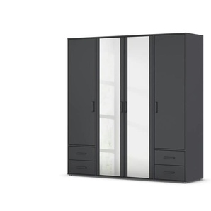 Drehtürenschrank  Yarm ¦ grau ¦ Maße (cm): B: 187 H: 194