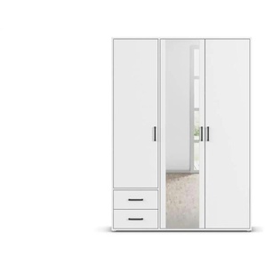 Drehtürenschrank  Yarm ¦ weiß ¦ Maße (cm): B: 140 H: 194