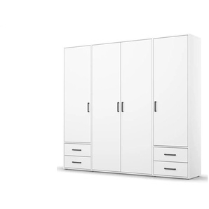 Drehtürenschrank  Yarm ¦ weiß ¦ Maße (cm): B: 187 H: 194