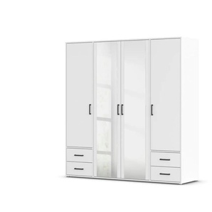 Drehtürenschrank  Yarm ¦ weiß ¦ Maße (cm): B: 187 H: 194